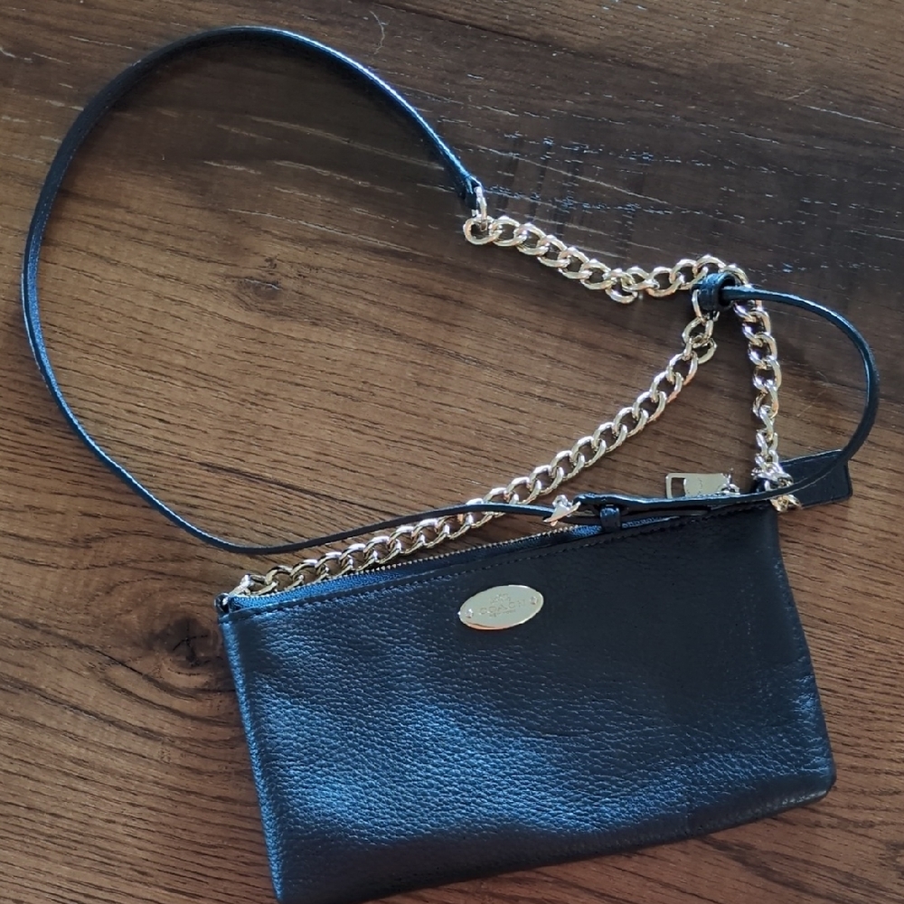 Coach Navy Leather Crossbody Bag